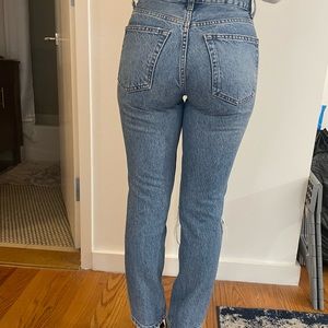 Reformation mid rise distressed jeans size 24 worn once